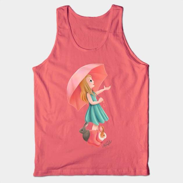 Rainy Day Friends Tank Top by LunarFox